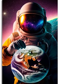 Tablou cosmonaut într-o atmosferă necunoscută