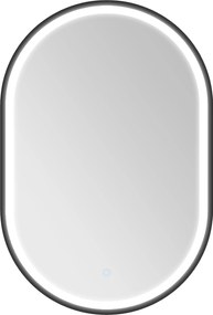 HOMCOM Oglindă baie iluminare LED 50x70cm, oglindă iluminată de perete cu comutator tactil, lumină 3 culori | Aosom Romania