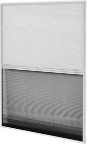 vidaXL Ecran insecte pentru ferestre, cu umbrar, aluminiu, 80x100 cm