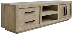 Comoda TV natur, din lemn reciclat , Country