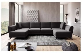 Colțar Larco 362cm negru