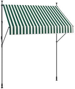 Outsunny Tenda de Soare cu Suporturi Reglabile și Manivelă, Verde și Alb | Aosom Romania