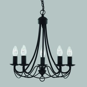 Candelabru traditional stil clasic Maypole negru 5L 6345-5BK SRT
