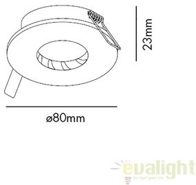 Spot incastrabil pentru baie cu protectie IP44 WET alb 02100801