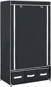 vidaXL Șifonier, negru, 87 x 49 x 159 cm, material textil