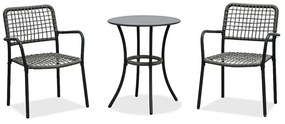Autronic Set de grădină 1+2, metal, polyrattan,gri , AZ-L1103 GREY