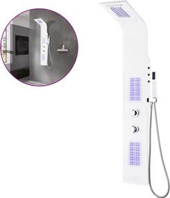 vidaXL Unitate panou de duș, alb, 20x44x130 cm, aluminiu