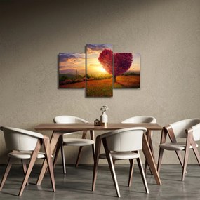 Tablou cu copaci în forma de inimă (90x60 cm)