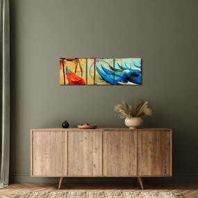 Tablou - Port în Veneția (cu ceas) (90x30 cm)