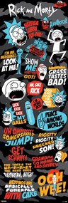 Poster Rick and Morty - Frases, (53 x 158 cm)