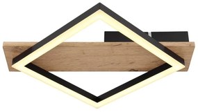 Plafoniera LED design industrial Lea negru, maro 40cm