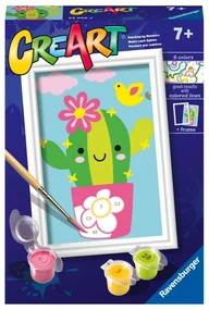 CREART PICTURA PE NUMERE PENTRU COPII CACTUS IN GHIVECI - RAVENSBURGER (RVSPBN23660)