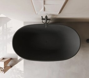 Cada acril freestanding Noir Strata, Negru, 170 cm, 5039