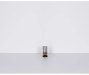Veioza, lampa de podea design modern FINCA negru mat, maro inchis