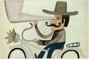 Tablou - Astronom pe bicicletă (90x60 cm)