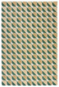 Covor galben/verde 155x230 cm Carlos Circle Geo – Flair Rugs