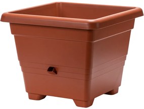 Jardinieră cu auto-irigare Plastia Bergamot50 x 50 cm, maro deschis, 50 x 50 cm