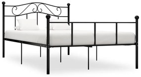 284527 vidaXL Cadru de pat, negru, 160 x 200 cm, metal