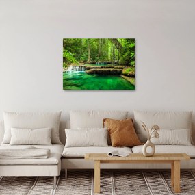 Tablou - Cascada verde (70x50 cm)