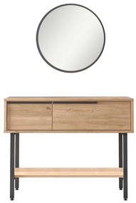 Măsuță consolă Otto 12 (cu oglindă) (nuc + negru). 1106473