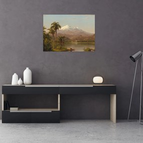 Tablou pe sticlă - Frederic Edwin Church, Tamaca Palms, reproducere (70x50 cm)
