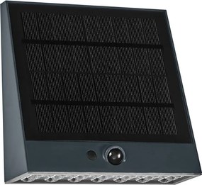 OSRAM - Aplica LED solară ENDURA STYLE, 10,2 W / 4,2 V, 2000 mAh, IP54, antracit