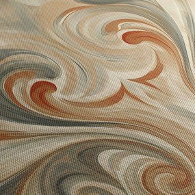 Tablou - Vârtejuri în culori pământii (cu ceas) (90x30 cm)