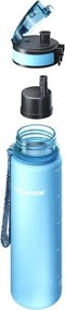 Sticla cu filtru pentru apa Aquaphor City 160046, 500 ml, Tritan, Carbune activ, Aqualen, Capac cu inchidere, Albastru glaciar