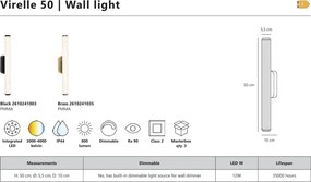 Aplica de perete LED baie IP44 Virelle negru