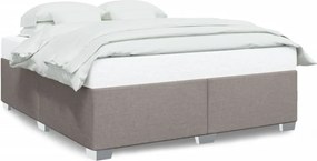 vidaXL Cadru de pat fără saltea, gri taupe, 200x200 cm, textil