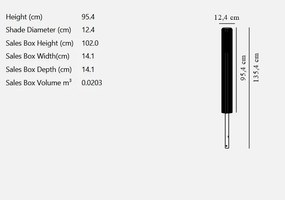 Stalp iluminat exterior design nordic IP44 Aludra H-95CM seaside antracit
