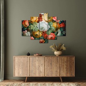 Tablou cu buchet pictat de flori (150x105 cm)