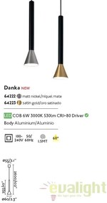 Pendul LED stil modern minimalist DANKA auriu 64223