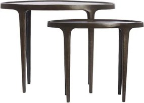 Măsuțe auxiliare 2 buc. rotunde din metal 33x70 cm Arica – Light &amp; Living