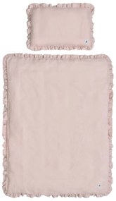 Lenjerie de pat din in pentru patut DUSTY PINK, mar. M