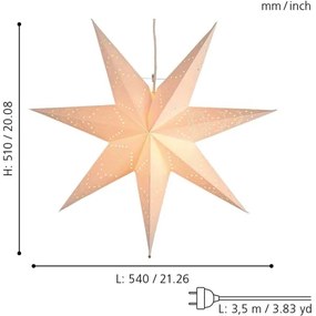 Decorațiune de Crăciun SENSY 1xE14/25W/230V 54 cm Eglo 410244