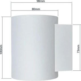 Aplică SQUALLA TUBA 1xG9/50W/230V alb/auriu