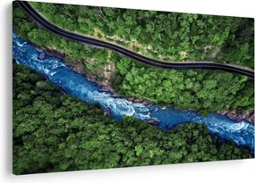 Tablou - Râu între munți, Caucaz, Rusia (90x60 cm)