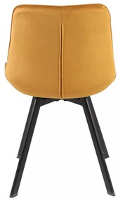 Scaun de bucătărie Albons Velvet, galben