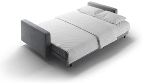 Canapea gri deschis extensibilă, cu spațiu de depozitare cu tapițerie din catifea 222 cm Bali – Cosmopolitan Design