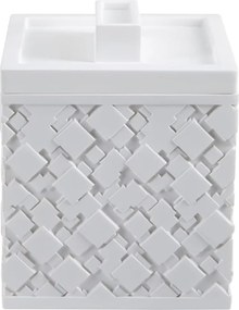 Organizator de baie alb pentru dischete demachiante, din polirășină Agda – Spirella