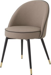 Set de 2 scaune design LUX Cooper, piele sintetica bej