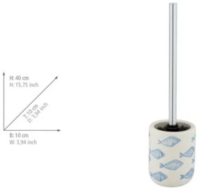 WENKO 24313100 - Perie WC AQUAMARIN, 10 x 40 cm, bej
