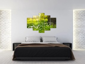 Tablou cu poiana și flori (150x105 cm)