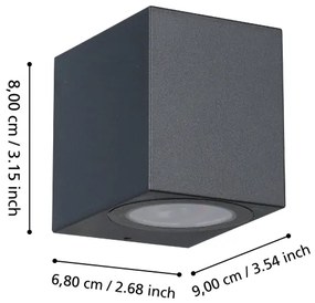 Aplică LED de exterior JABAGA 1xGU10/4,6W/230V IP44 Eglo 900275