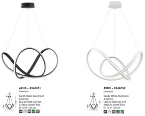Lustra LED suspendata design modern APUS alba NVL-9348052