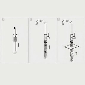 Baterie bucătărie - 99 oțel inoxidabil Negru satinat P14A