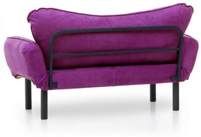 Canapea Extensibilă cu 2 Locuri Chatto, 140 x 70 x 65 cm, Mov