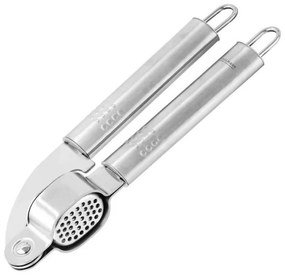 Presa pentru usturoi Fackelmann 40445, 19 cm, Otel inoxidabil, Carlig pentru agatat, Argintiu