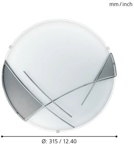 EGLO 89758 - Plafoniera RAYA 1 x E27/60W